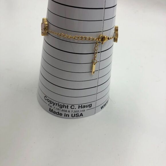 18K Gold Plated Women's Flower Bracelet Hypoallergenic Waterproof Non Tarnish - Picture 8 of 12